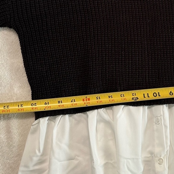 Eloquii Black White Twofer Skirted Sweater Size 18/20 - Picture 14 of 17
